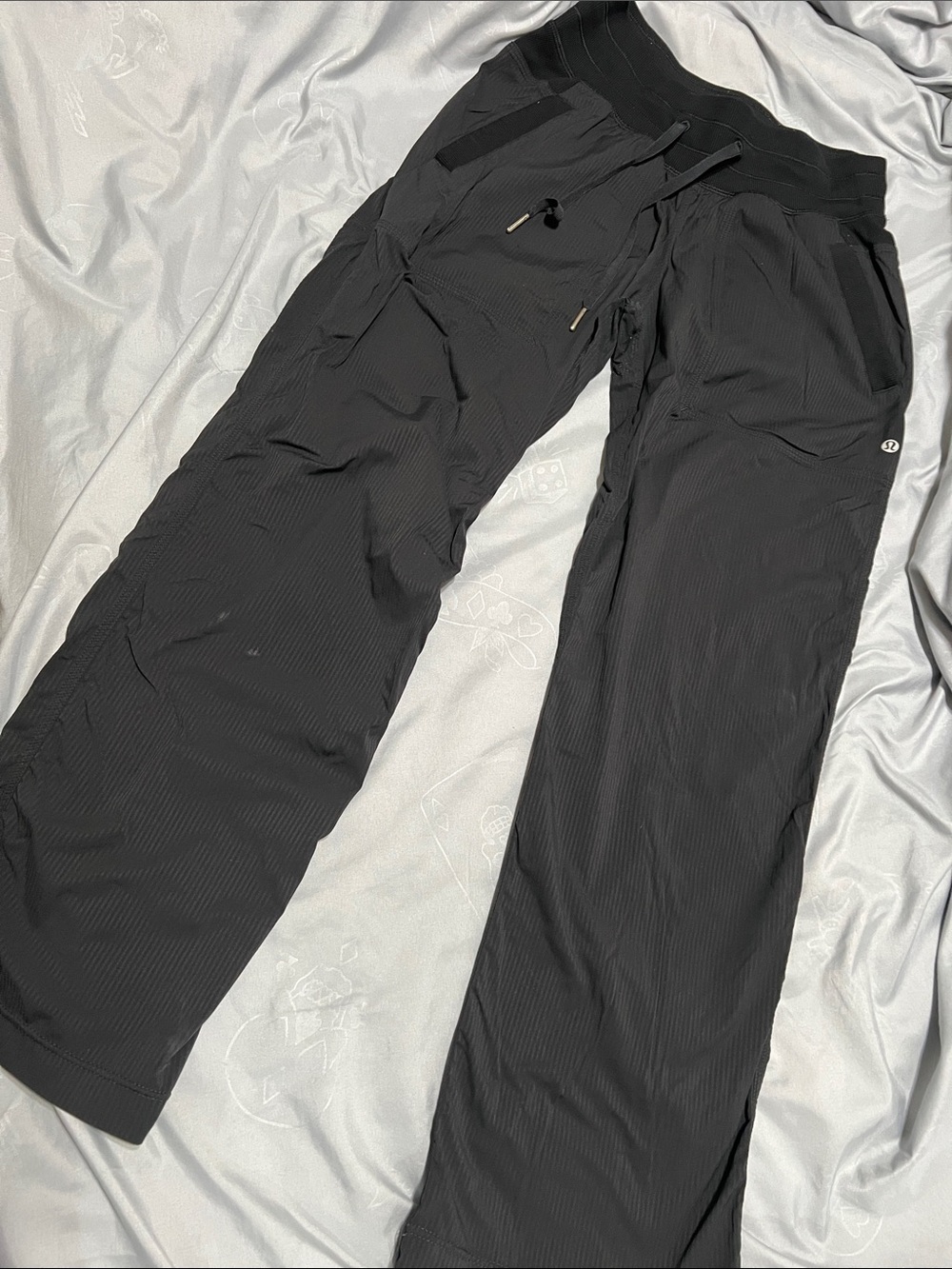 lululemon athletica Black Track Joggers with Drawcord Waist